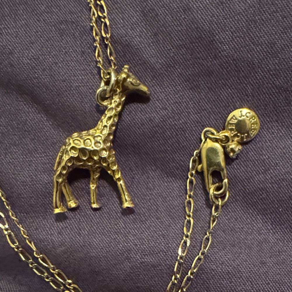 J. Crew Gold Giraffe Pendant Necklace
